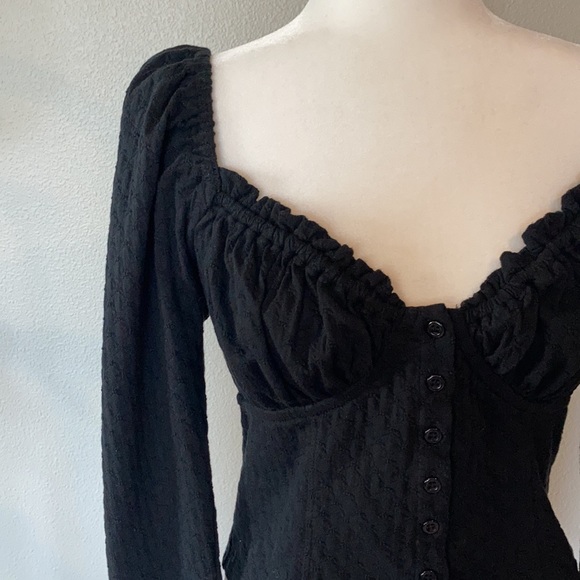 Free People Ladybug Black Lace Top - Picture 4 of 8